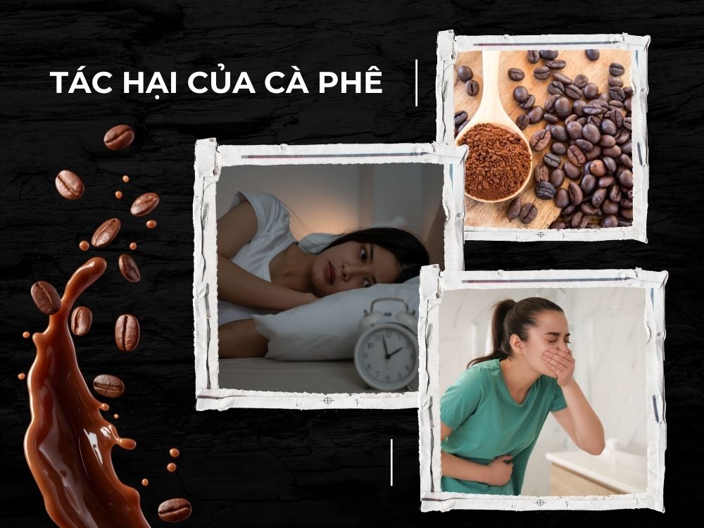 Tác hại của cà phê quá nhiều đối với sức khỏe tổng thể