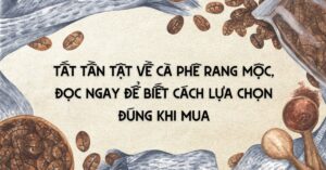 Hạt cà phê rang mộc nguyên chất, màu nâu đặc trưng, rang thủ công giữ trọn hương vị tự nhiên.